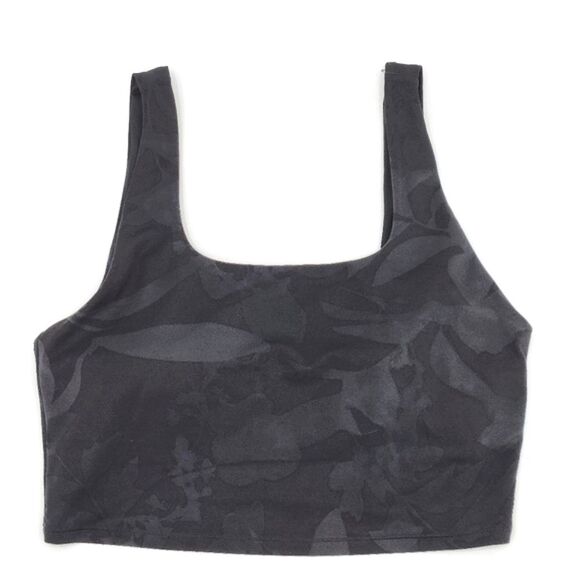 All in Motion Built-in Bra Support Cropped Tank Womens Extra Large XL Black Camo - Picture 1 of 8